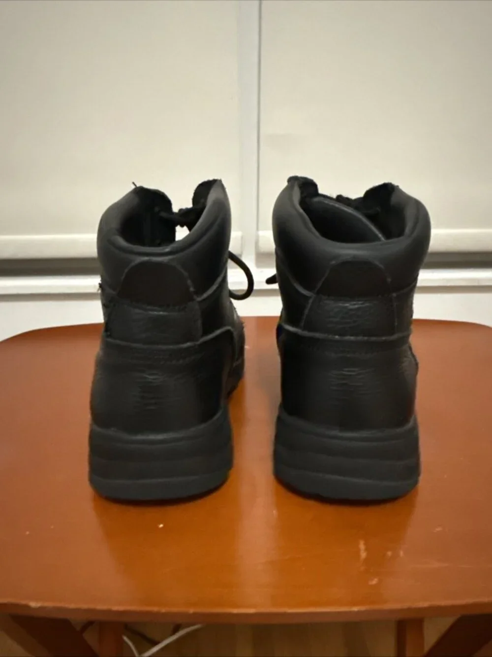 Women’ SKECHERS Relaxed Fit Steel Toe/Memory Foam Oil Resist Black Boots Sz 7.5